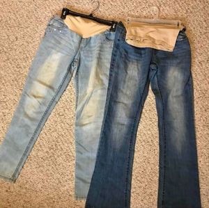 2 size medium oh baby by motherhood maternity jeans